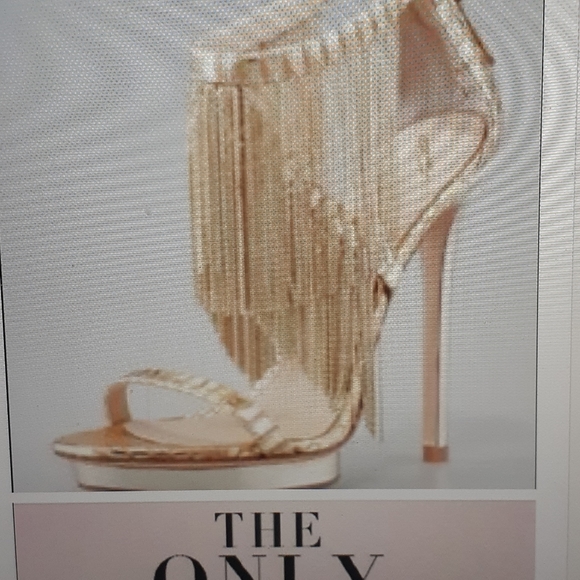 🤎 designer Brian Atwood Cassiane fringed heels - Picture 3 of 3